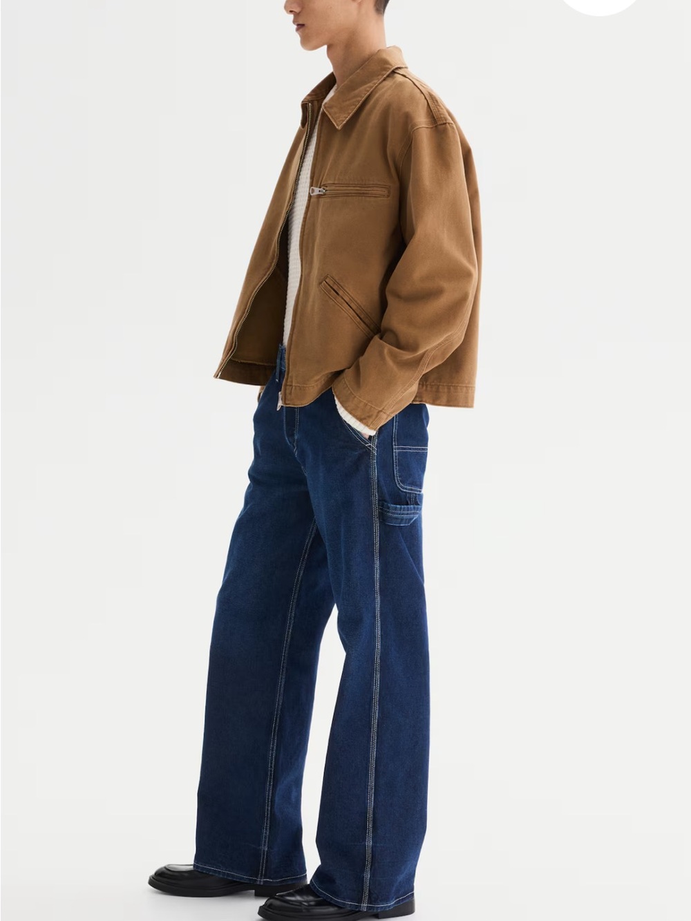 H&M Men's Bootcut Jeans in Deep Blue